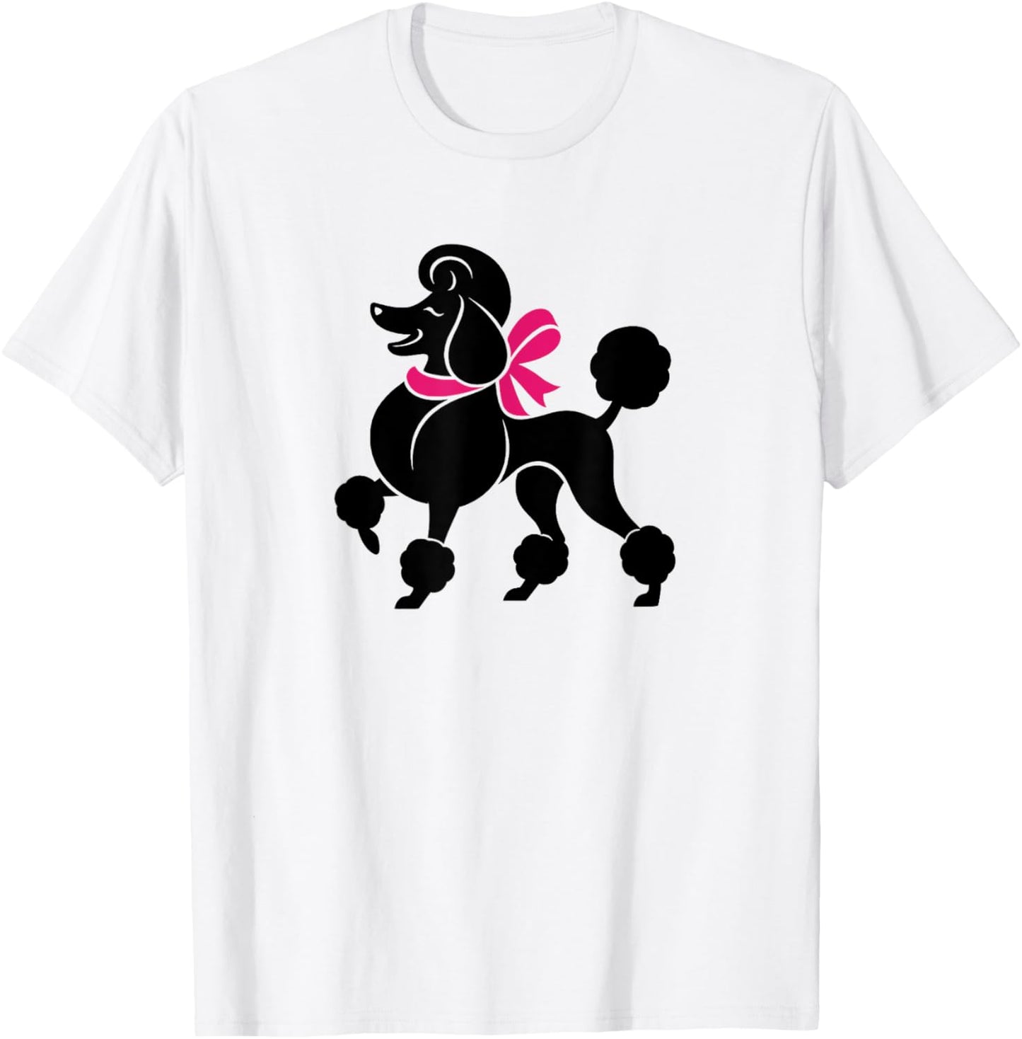 Sock Hop, Poodle, Pink Scarf T-Shirt