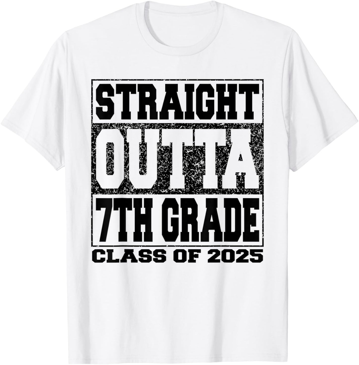 Straight Outta 7th Grade Funny 2025 Seventh Grade Graduation T-Shirt