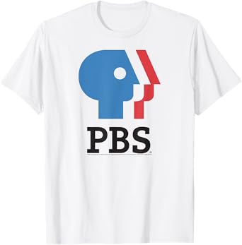 PBS Blue and Red Logo Public Broadcasting Service T-Shirt