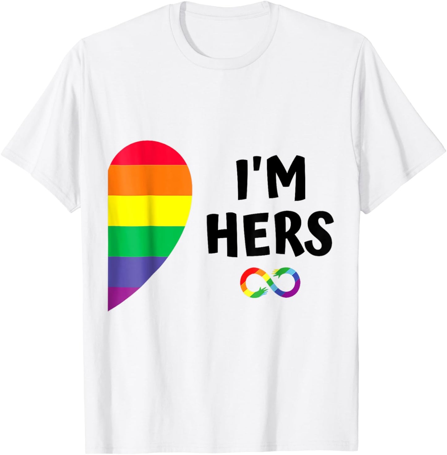 im hers shes mine matching for pride lesbian couples LGBTQ T-Shirt