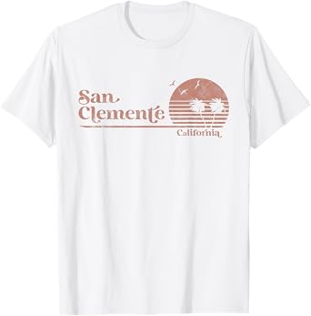 Vintage San Clemente California Palm Trees CA Retro T-Shirt