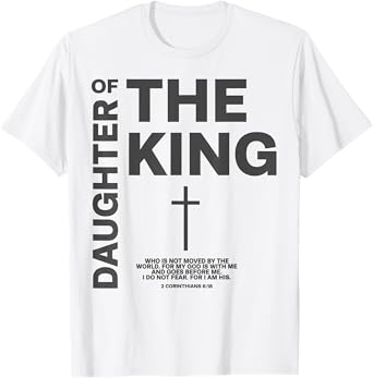 Daughter of King Child of God Jesus Christian Women Kids T-Shirt