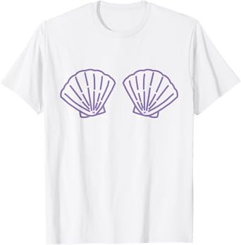 Two Mermaid Shell Bra Mermaid Bra Bikini Costume T-Shirt