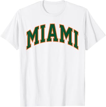 Retro Miami Men Miami Women Vintage Orange Green FL Souvenir T-Shirt