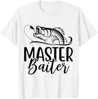 Master Baiter Vintage Bass Fishing Funny Angler T-Shirt