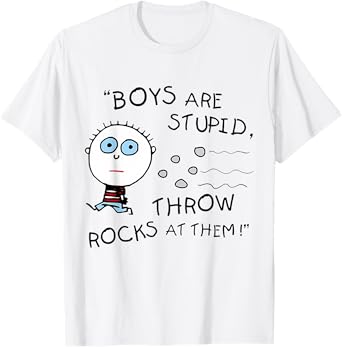 Boyfriend Are Stupid Throw Rocks At Them Funny T-Shirt