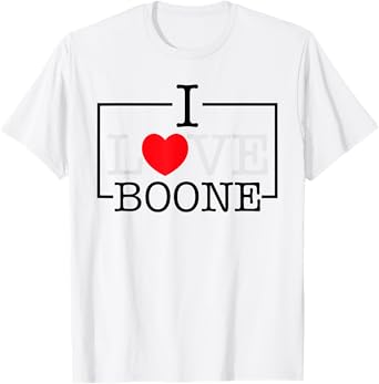 I Love Boone Heart Family Name Boone Groovy T-Shirt