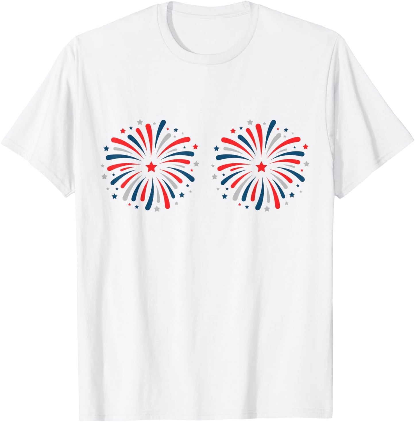 Just Here For The Fireworks Funny Shirt For Couple Men Women T-Shirt