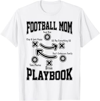 Football Mom Playbook Football Player Mama Sport Love Women T-Shirt