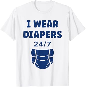 Diaper Minimalist Baby Parent i wear Diapers T-Shirt
