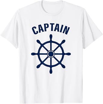 Captain & First Mate Matching Set Pontoon Boat Sailing T-Shirt