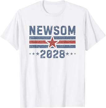 Gavin Newsom 2028 For President Election Campaign T-Shirt