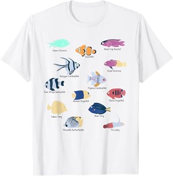 Coral Reefs Tropical Fishes In Reef Aquariums Fish Tank T-Shirt