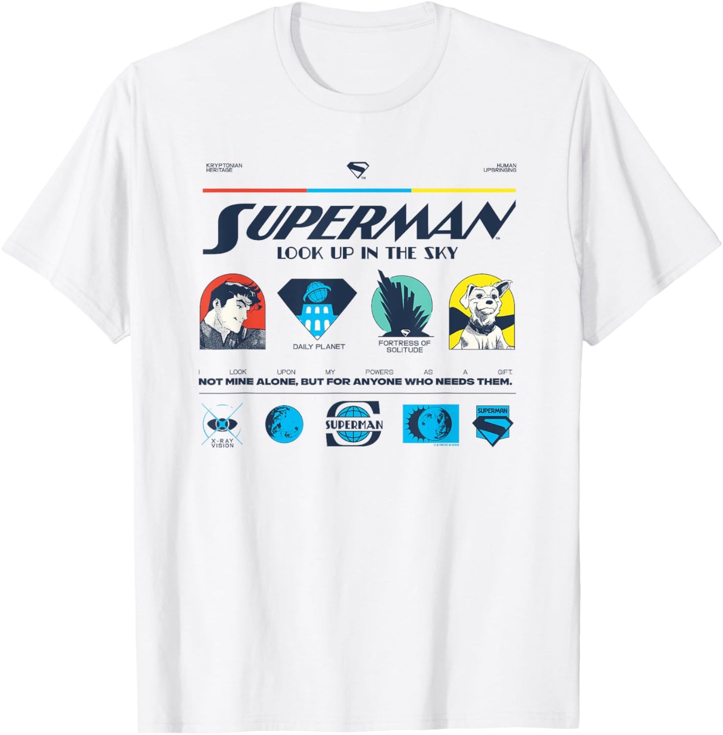 Superman (2025) Look Up In The Sky Retro Icons T-Shirt