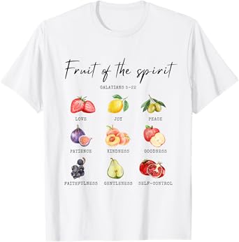 Fruit of the Spirit Galatians 5:22 Christian Children Women T-Shirt