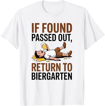 If Found Passed Out Return to Biergarten Oktoberfest Drunk T-Shirt