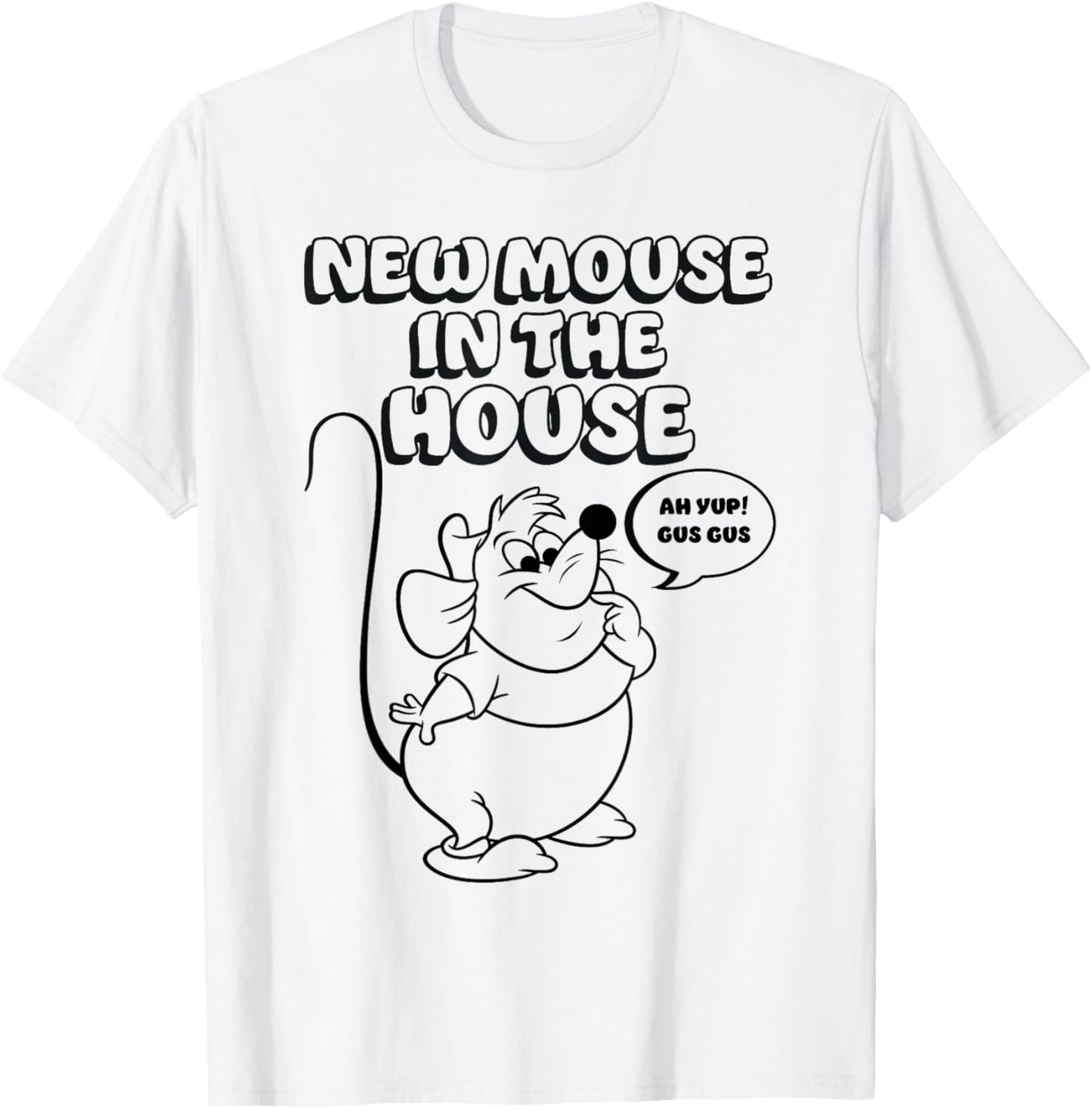 Disney Cinderella New Mouse In The House Gus Gus Big Logo T-Shirt