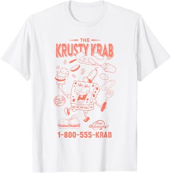 SpongeBob SquarePants The Krusty Krab Delivery Vintage Ad T-Shirt