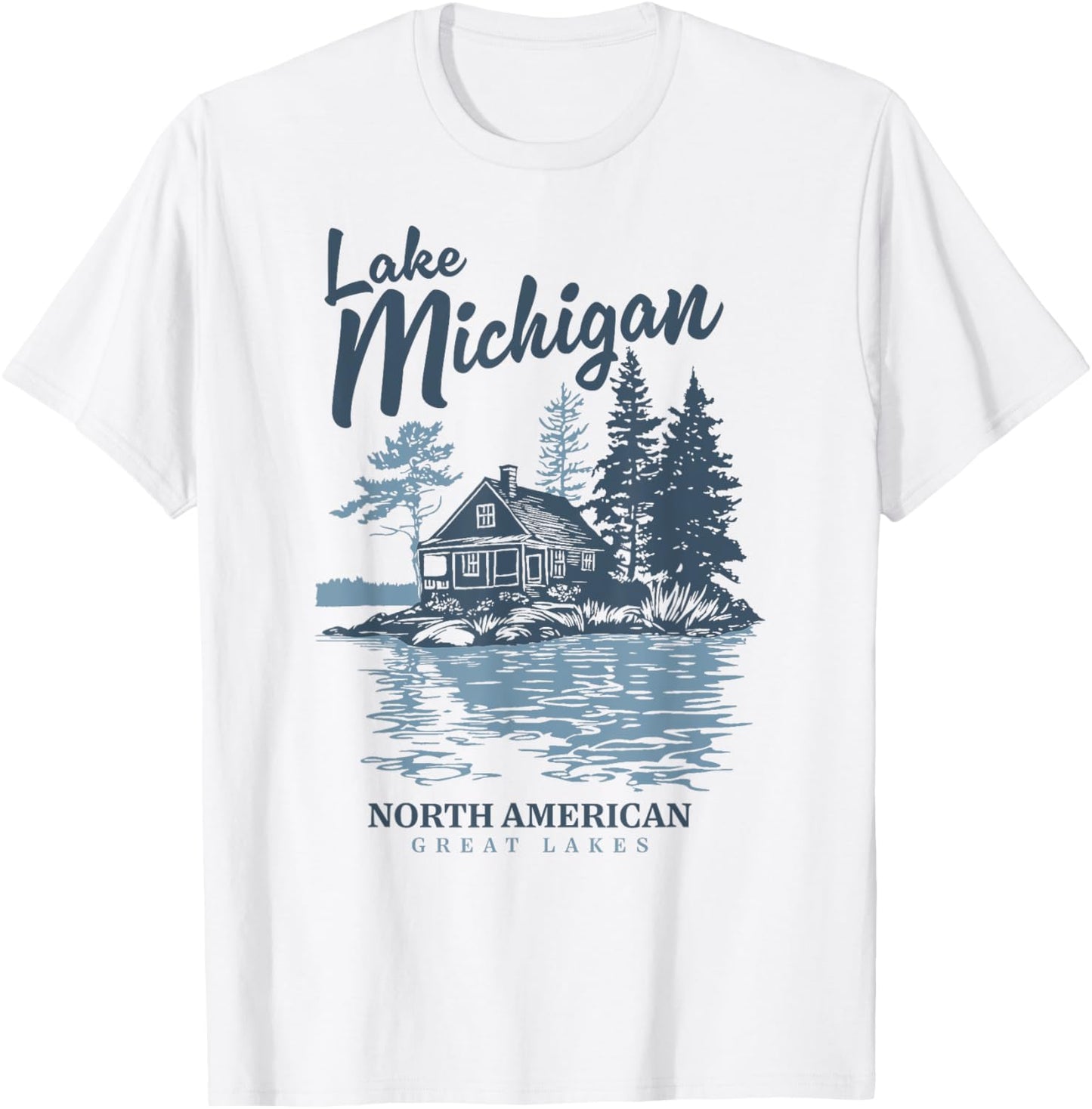 Lake Michigan Lakeside Cabin Souvenir T-Shirt