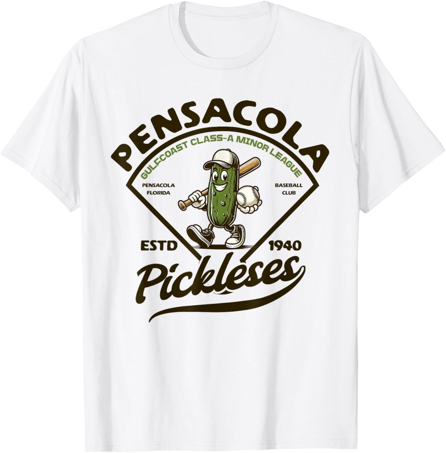 Pensacola Pickles Retro Minor League Baseball Club Tee by TeeBrew