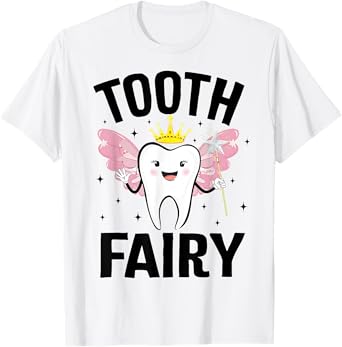 Funny Tooth Fairy Halloween Costume For Women Kids Girls T-Shirt