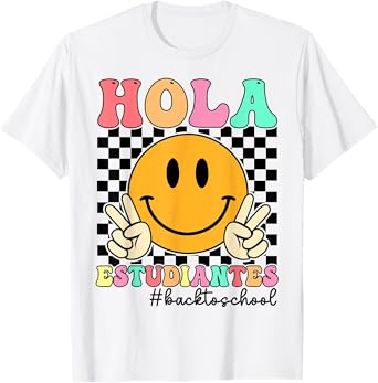 Hola Estudiantes Maestra Back to School Spanish Teacher Kids T-Shirt