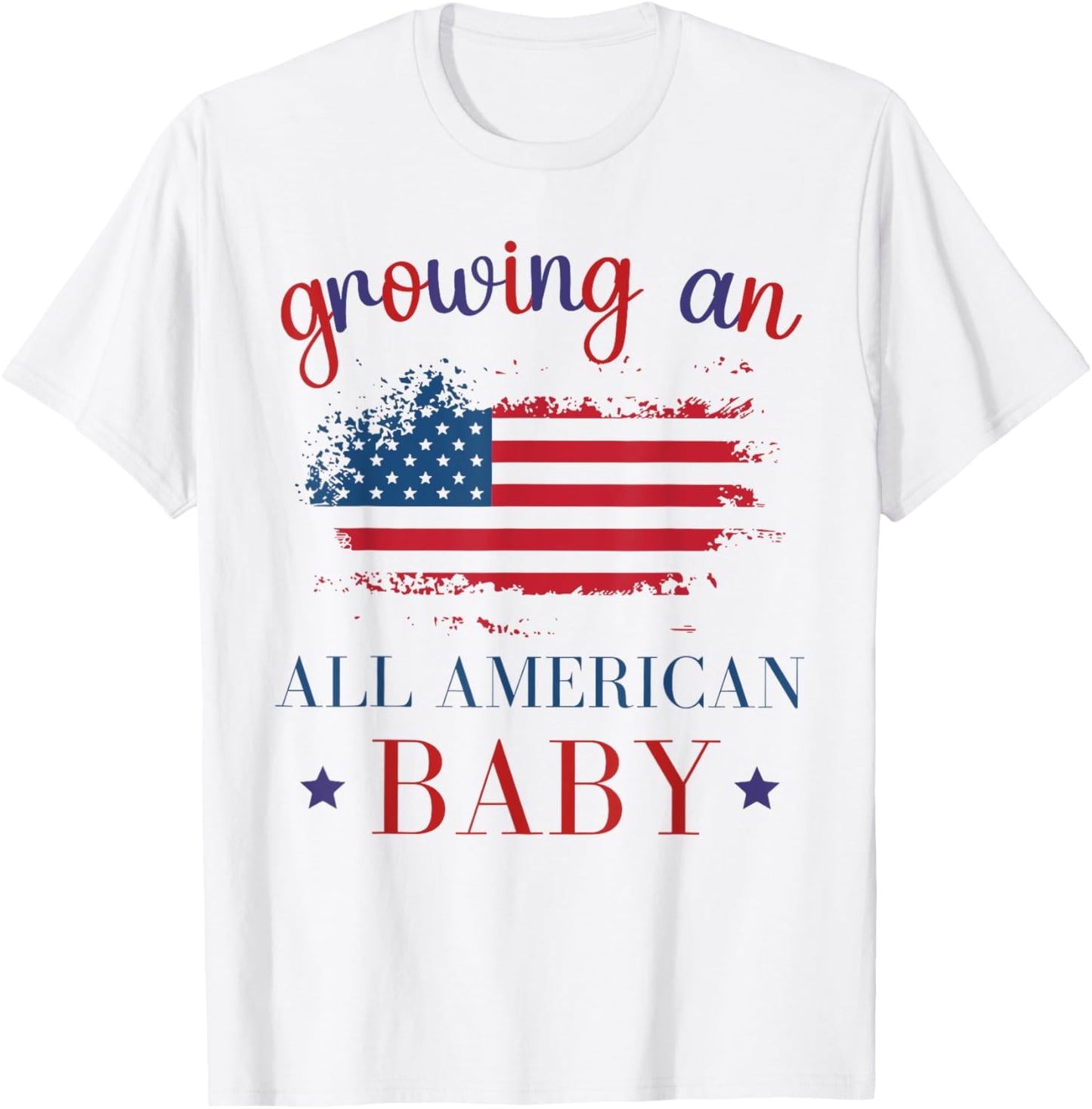 Growing An All American Baby Pregnancy Announcement Tee T-shirt