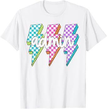 Admin Squad Lightning Bolt School Assistant Principal T-Shirt