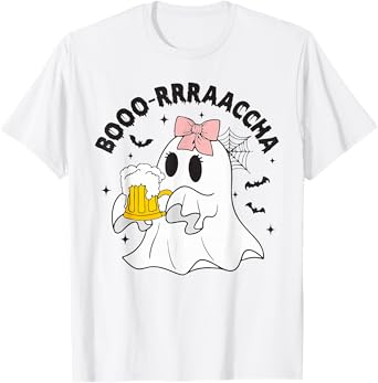 Boo-Rracha Ghost Borracho Beer Mexican Hispanic Halloween T-Shirt