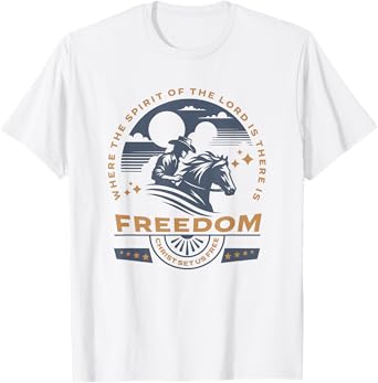 Cowboy Bible Scripture Verse Western Jesus For Mens Faith T-Shirt