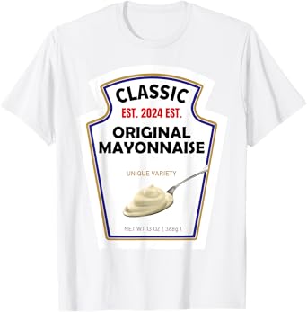 White Mayonnaise DIY Halloween Costume Couples & Group Mayo T-Shirt