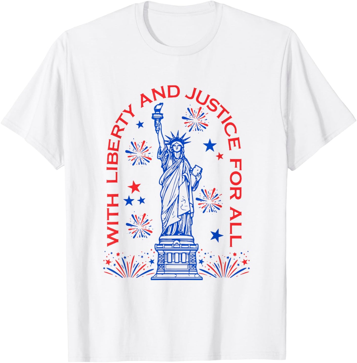 Retro Funny 4th Of July With Liberty And Justice For All T-Shirt