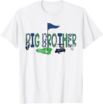 Big Brother Of The Birthday Boy Hole in One Golf Matching T-Shirt
