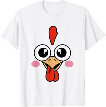 Funny Halloween Chicken Face Costume T-Shirt