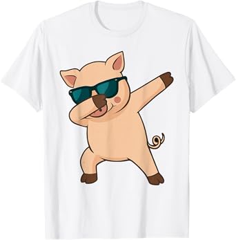 Funny Dabbing Pig Farm Animal T-Shirt