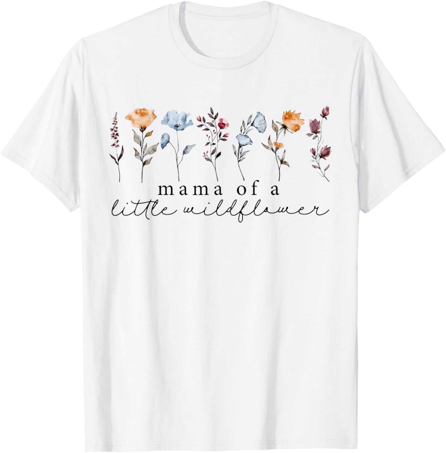 Funny Mama Of The Little Wildflower Boho Family Birthday T-Shirt