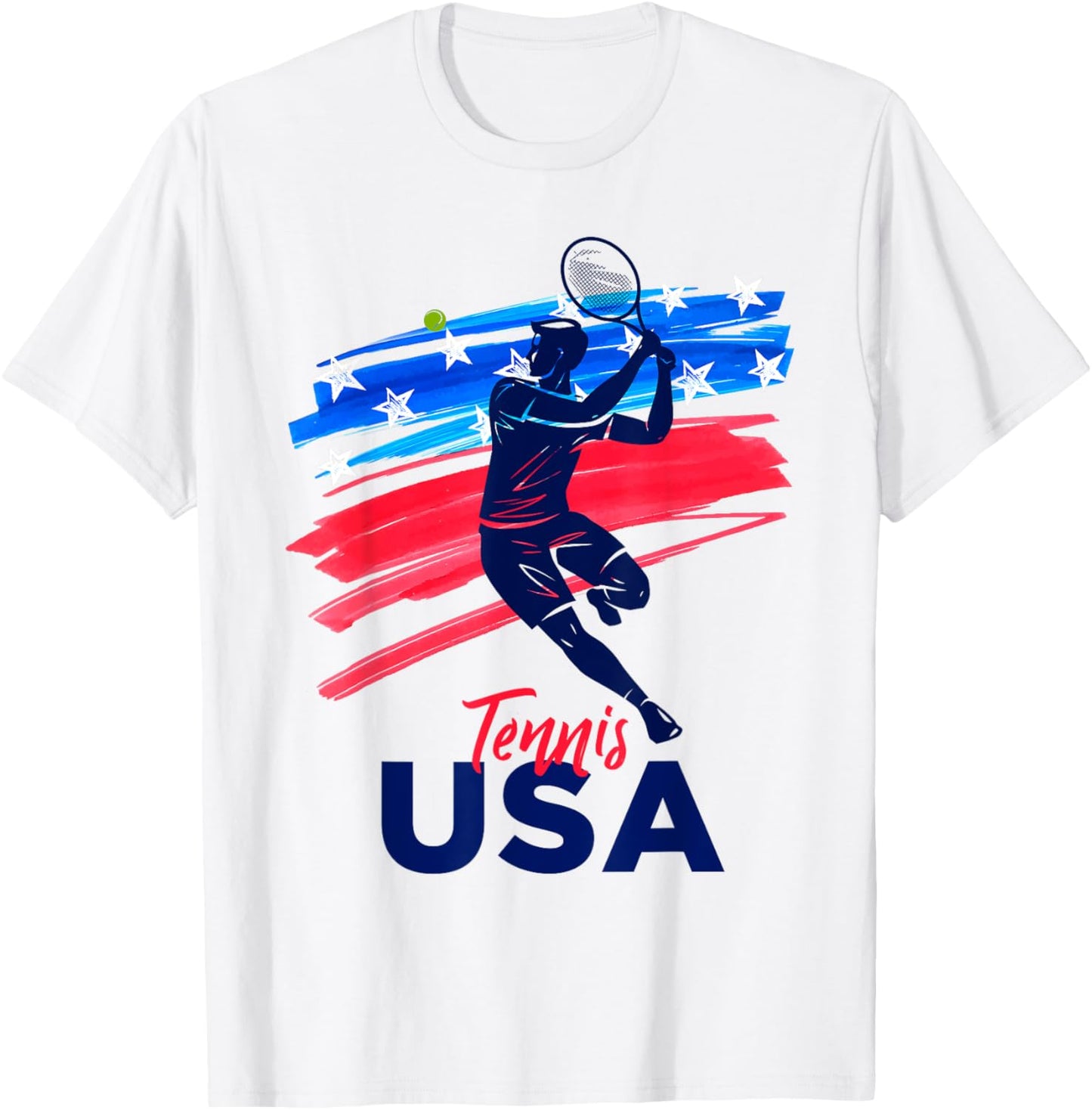 Mens USA Tennis Support the Team Shirt USA Tennis Lover T-Shirt
