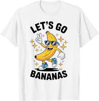 Let's Go Bananas Funny Banana Shirt Men Women Fruits Lover T-Shirt