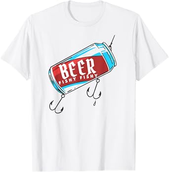 Humor Beer Fishy Fish Hook T-Shirt