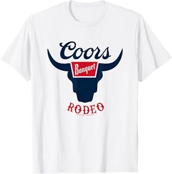 Coors Banquet Rodeo Bull Horns Classic Badge T-Shirt
