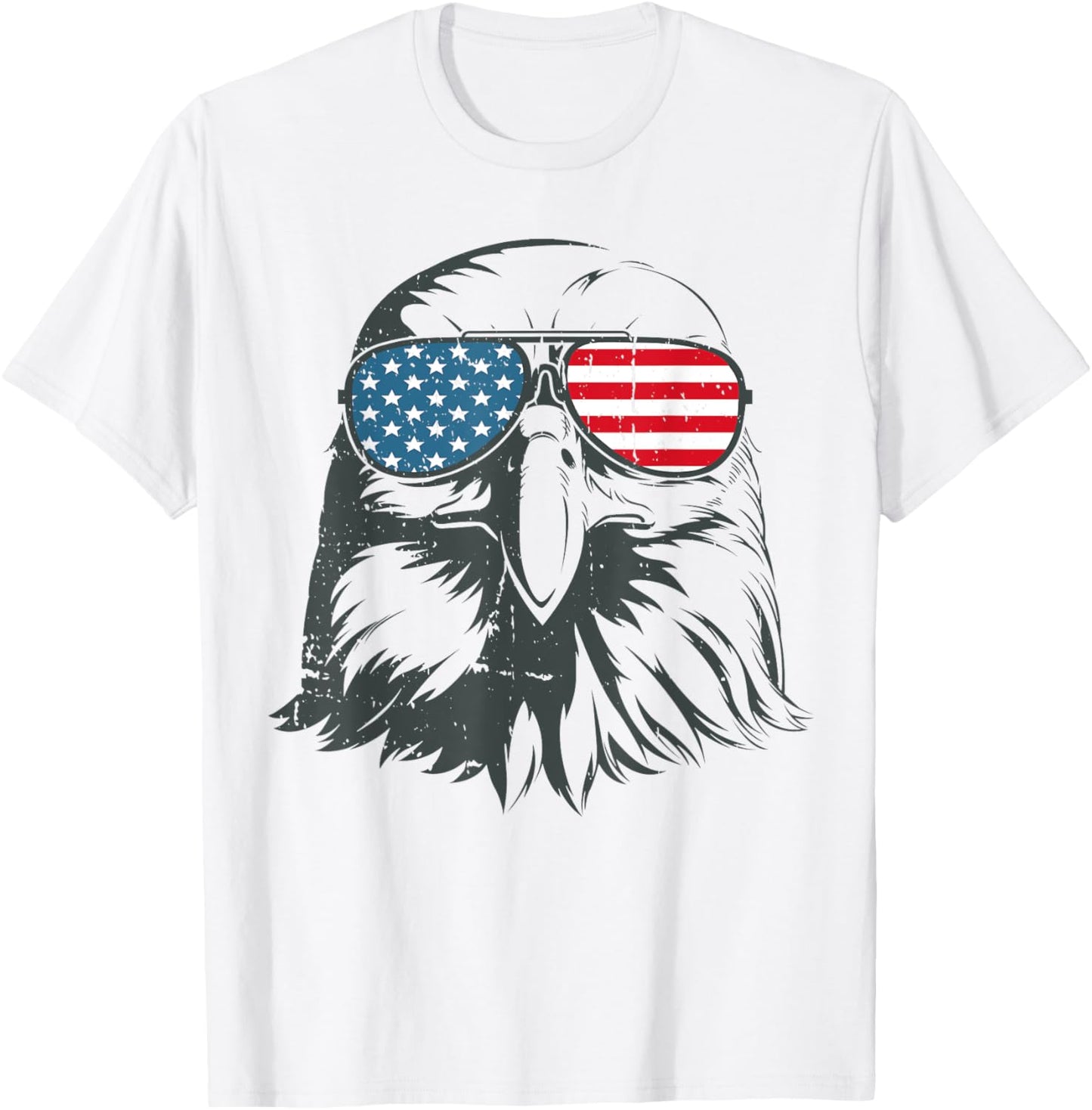 Patriotic American Flag Eagle Shirts Men Boys 4th Of July T-shirt