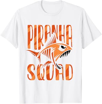 Piranha Squad Retro Lover Fish Piranhas T-Shirt