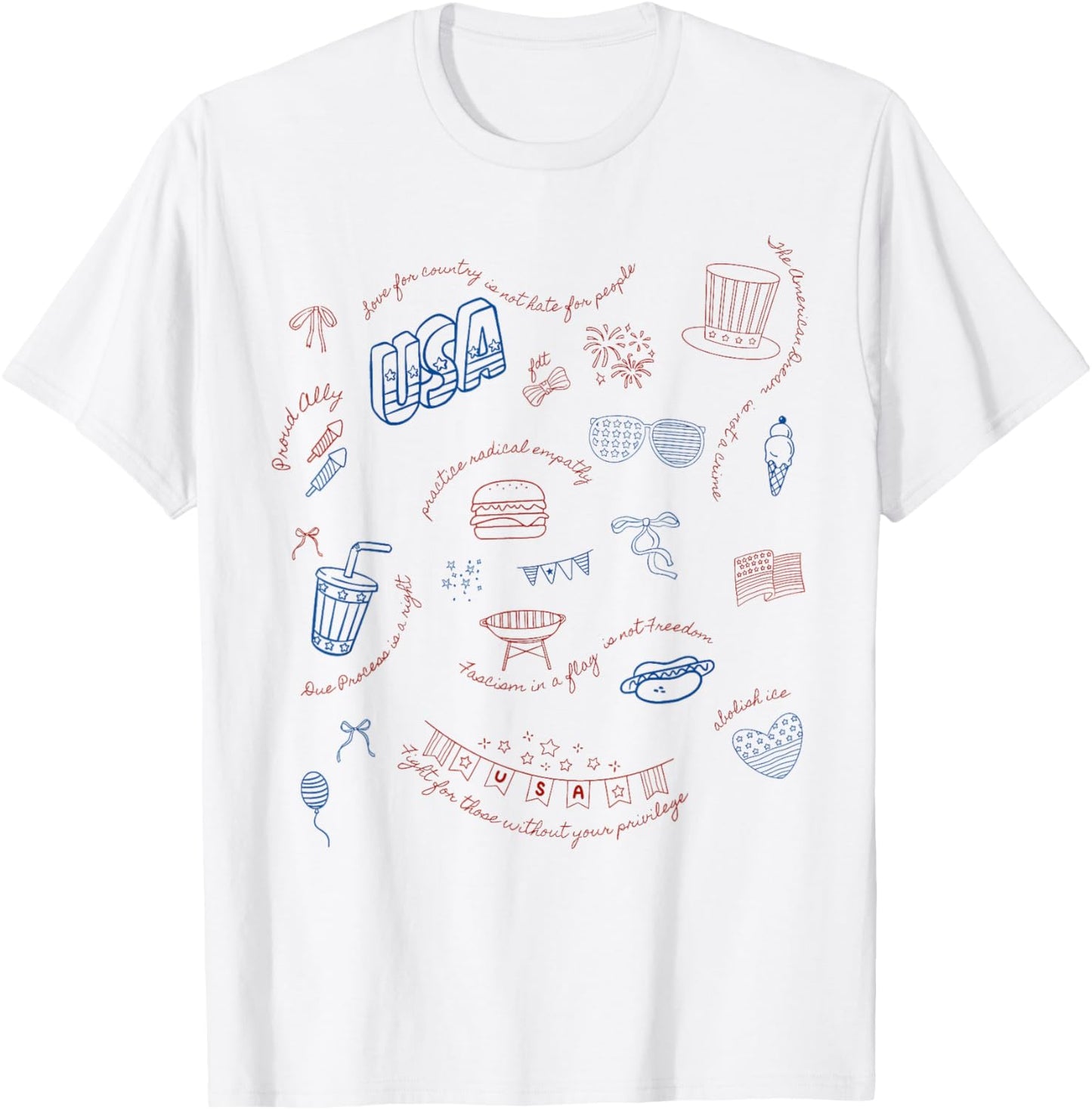 Liberal 4th Of July Subtle Message Resist Trump Patriotic T-shirt