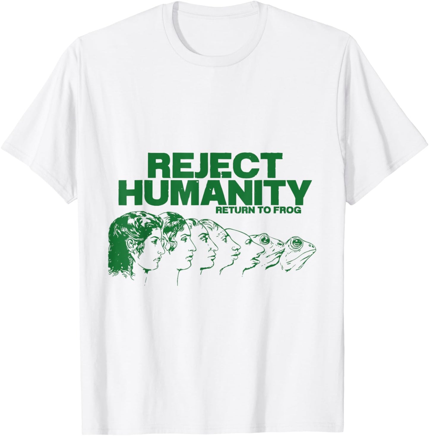 Retro Reject Humanity Return To Frog Funny Animal Lover Tee by TeeBrew
