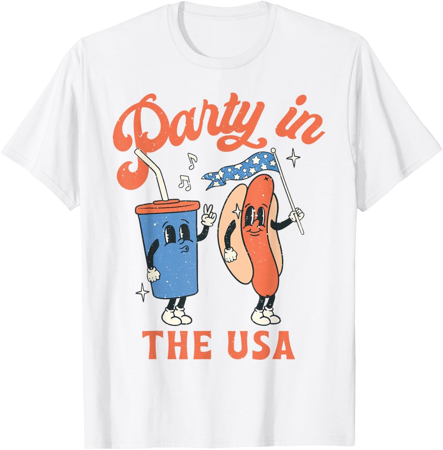 Party In The USA Funny 4th Of July Shirts Boy Girl Kids T-Shirt