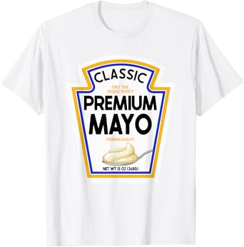 White Mayonnaise DIY Halloween Costume Couples & Group Mayo T-Shirt