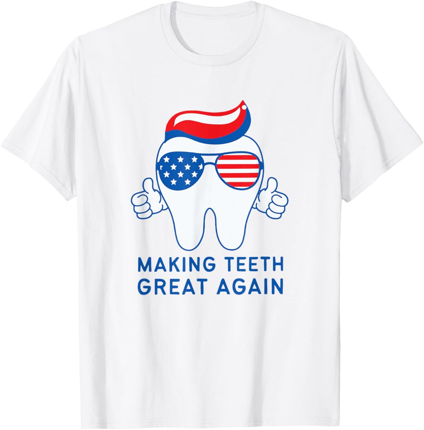 Retro Make Teeth Great Again America Flag Dental Assistant T-shirt