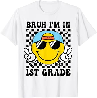 First Grade Boy Bruh I'm In 1st Grade Student Back To School T-Shirt