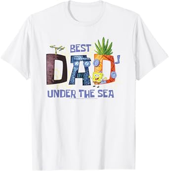 SpongeBob SquarePants Best Dad Under the Sea Cartoon T-Shirt