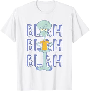 SpongeBob SquarePants Blah Blah Blah Squidward Distressed T-Shirt